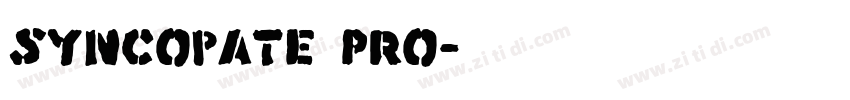 Syncopate Pro字体转换